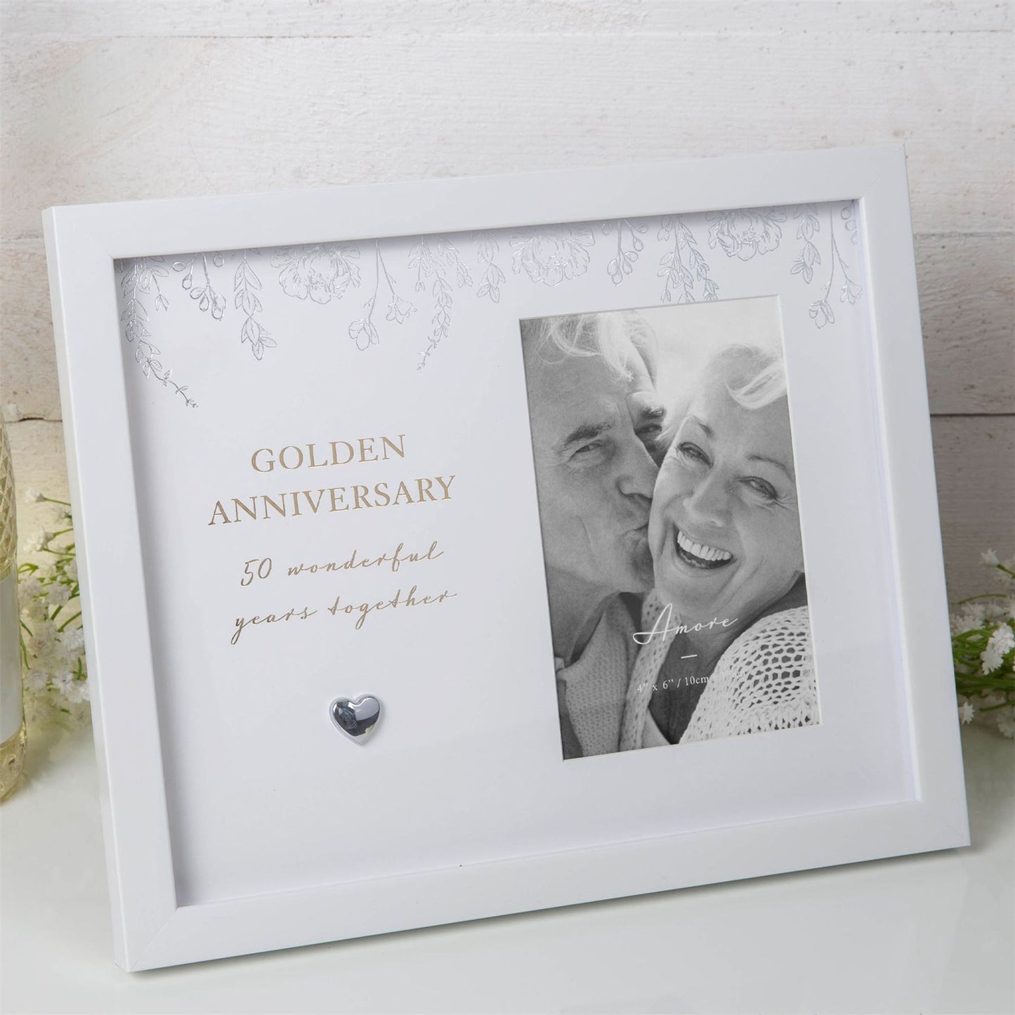 Amore Golden Anniversary Frame 4" x 6"