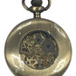 Mens & Ladies Mechanical Hand Winding Half Hunter Steampunk Bronze Pocket Watch