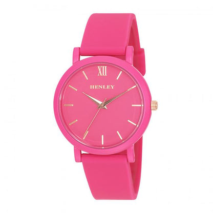 Henley Fashion Ladies Pastel Coloured Rubber Silicone Sports Watch H06178 Available Multiple Colour
