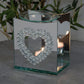 Hestia Mirror Glass Oil Burner Heart Design