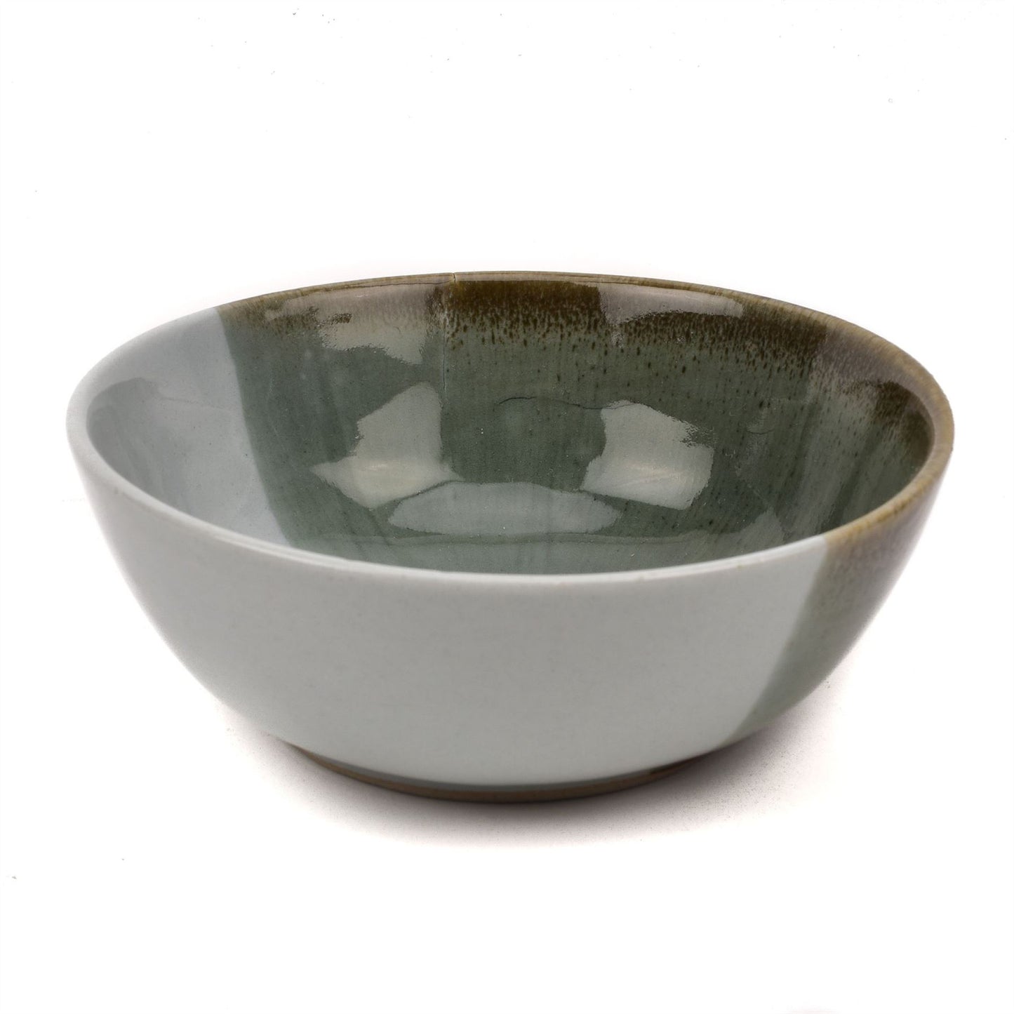 Hestia Set of 4 Reactive Glaze Grey Bowls