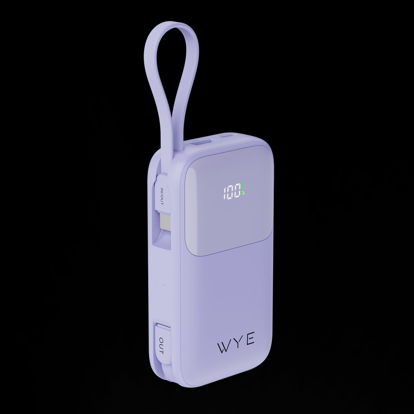 WYEFLUX Fast Charging Power Bank with Built-in Cables 10k mAh Available Multiple Colour