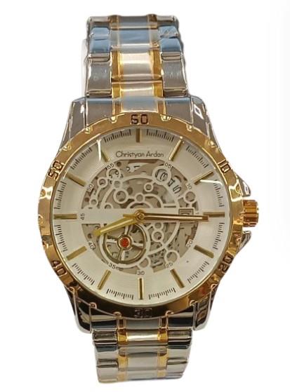 Christyan Arden Mens Fashion Dated Dial Analogue Metal Bracelet Strap Watch Available Multiple Colours (NY London)