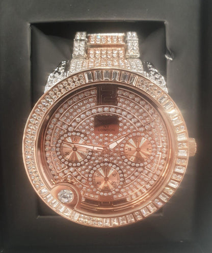 NY LONDON MENS BLING WATCH PI-7498 ASSORTED COLOURS