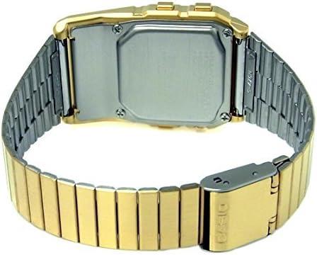 Casio Mens Digital Dial Data Bank Calculator Gold Plated Bracelet strap Watch DBC-611G-1DF