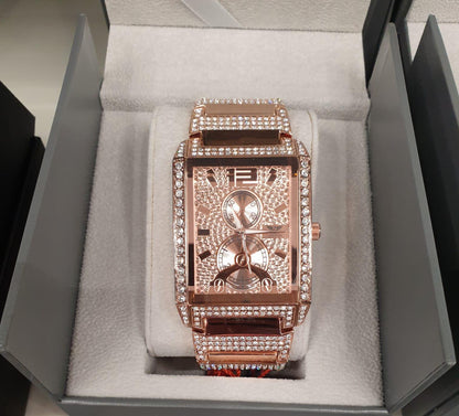 PI-7277 NY LONDON MENS BLING WATCH ASSORTED COLOURS