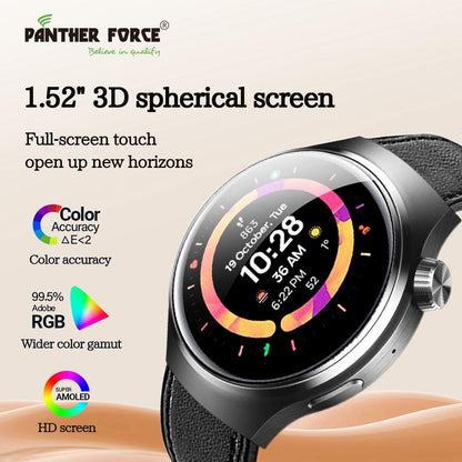 Pantherforce 1.52" 3D Spherical Screen SmartWatch
