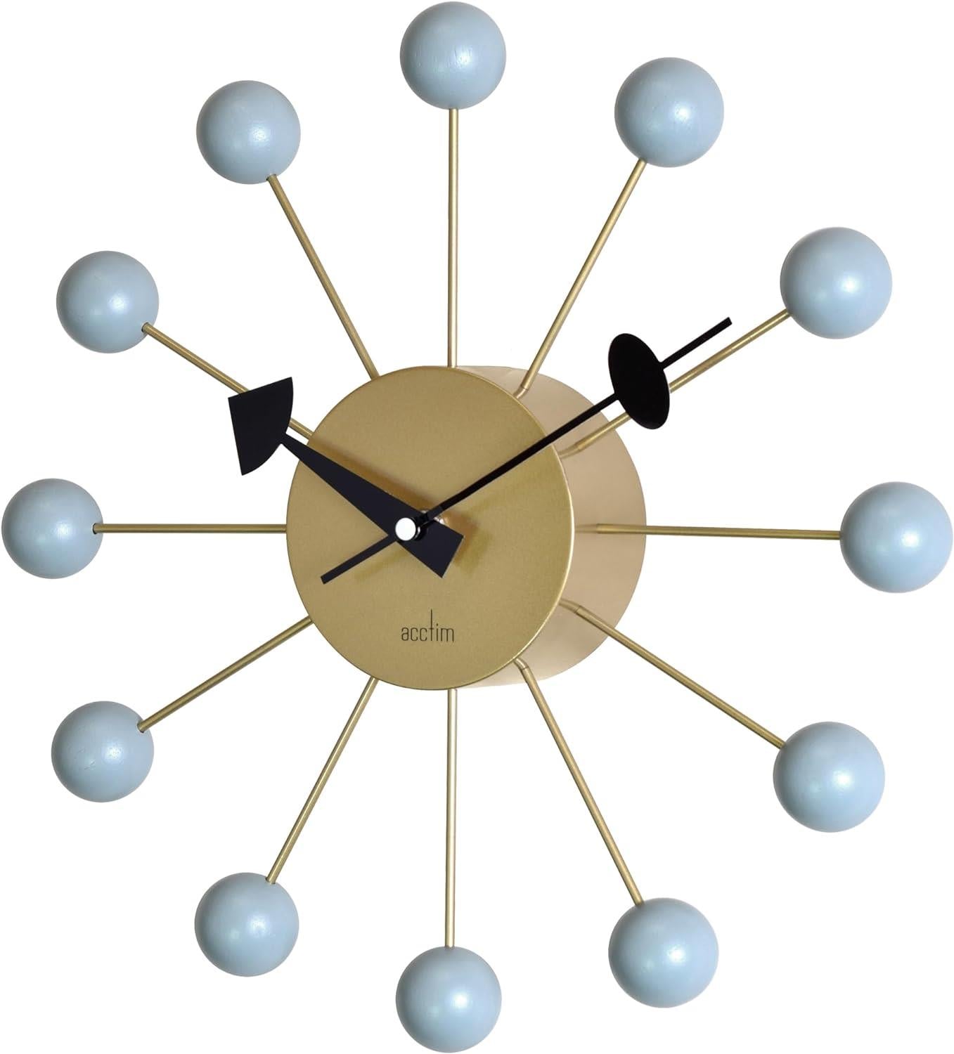 Acctim Meta Spoke with Haze Coloured Balls 33cm Wall Clock 29209