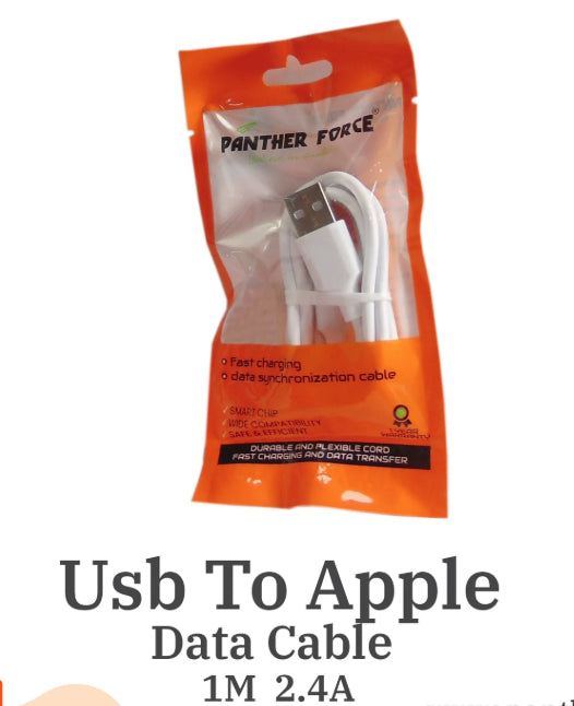 Panther Force 1M USB - 8 Pin - Pack of 25pc (0.40P/each)