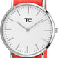 Tom Carter Basic Coral 45mm Nylon Strap Watch Available Multiple Colour - CLEARANCE NEEDS RE-BATTERY