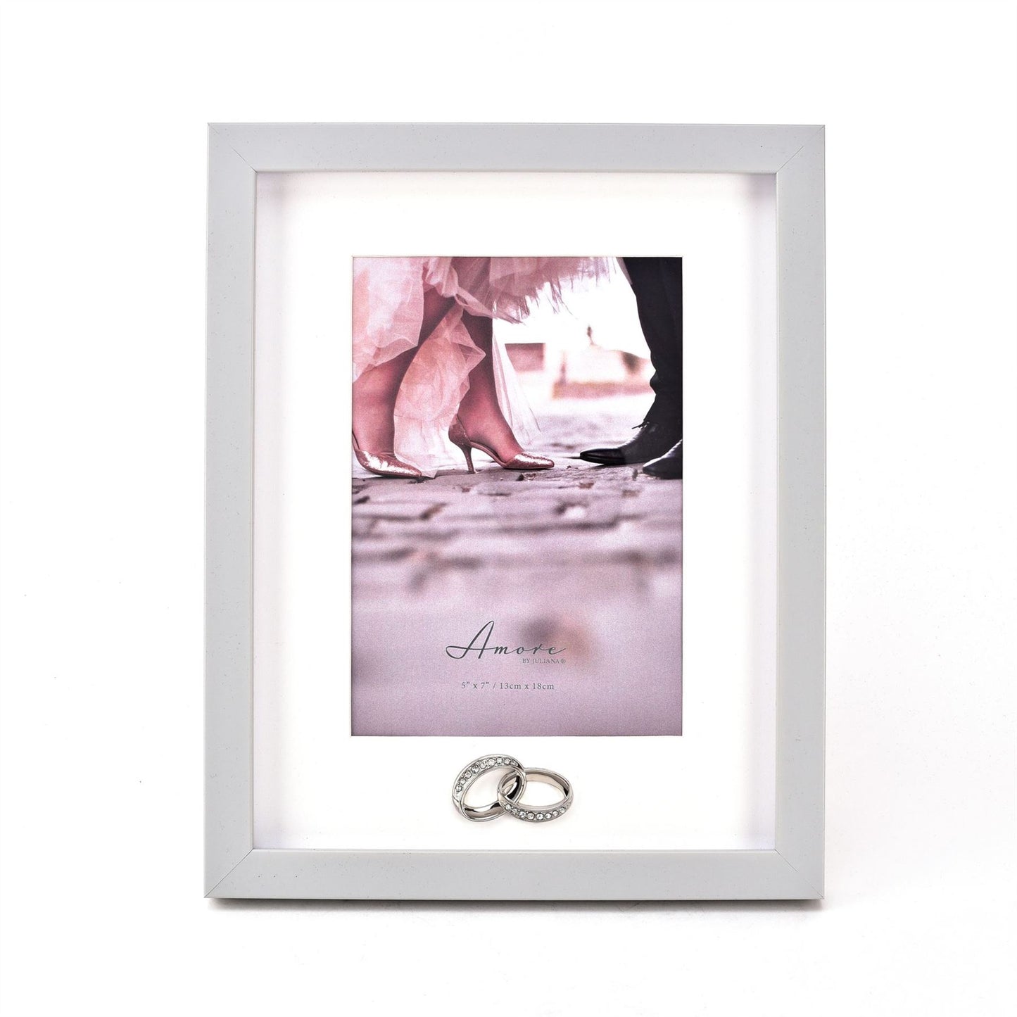 Amore Photo Frame with Rings Icon - 5" x 7"