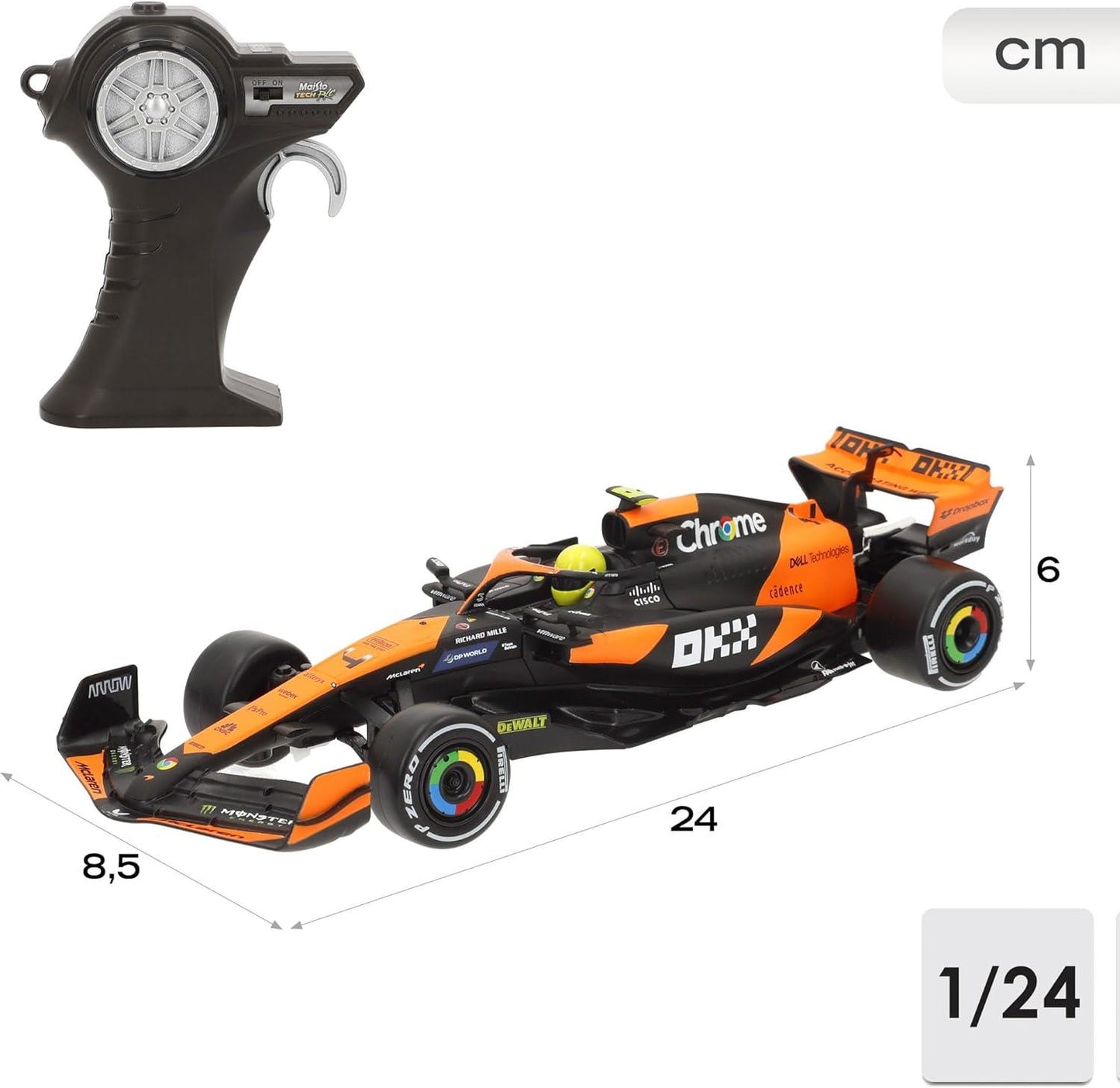 1:24 Premium RC F1 Mclaren 2024 Norris 2.4GHZ - Toy
