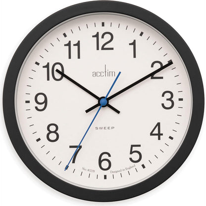 Acctim Bromham Non Ticking Sweep Seconds Hand Wall Clock 20cm Diameter Available Multiple Colour