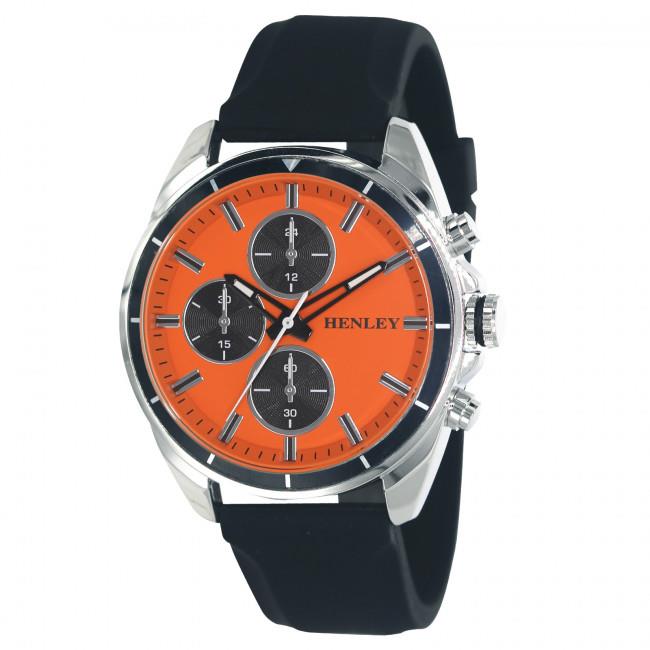 Henley Mens Multi Eye Sports Rubber Strap Watch H02209 Available Multiple Colour