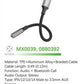 Woox MX0039 3.5mm Aux/F to Type C Braided Bluetooth Connection Audio Cable, 0.4ft 0.12m, Black