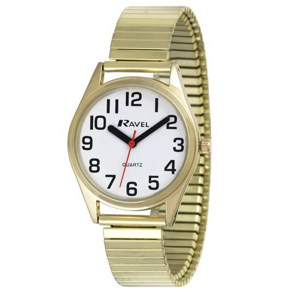 Ravel Ladies Classic Super Bold Easy Read Expander Bracelet Watch R0225L Available Multiple Colour