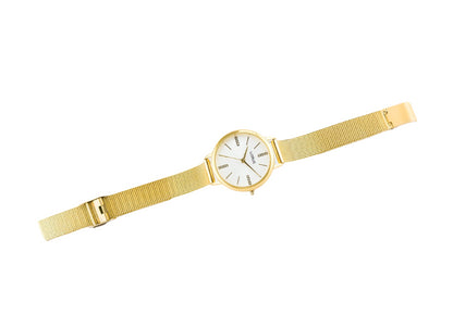 Lorus Ladies Fashion Designer Analogue Gold Plated Bracelet Watch RG214QX5 NEEDS BATTERY