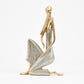 Portrait Figurine Gold Kneeling Woman