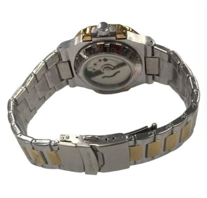 Christyan Arden Mens Fashion Square Dated Dial Analogue 2Tone/Gold Metal Bracelet Strap Watch
