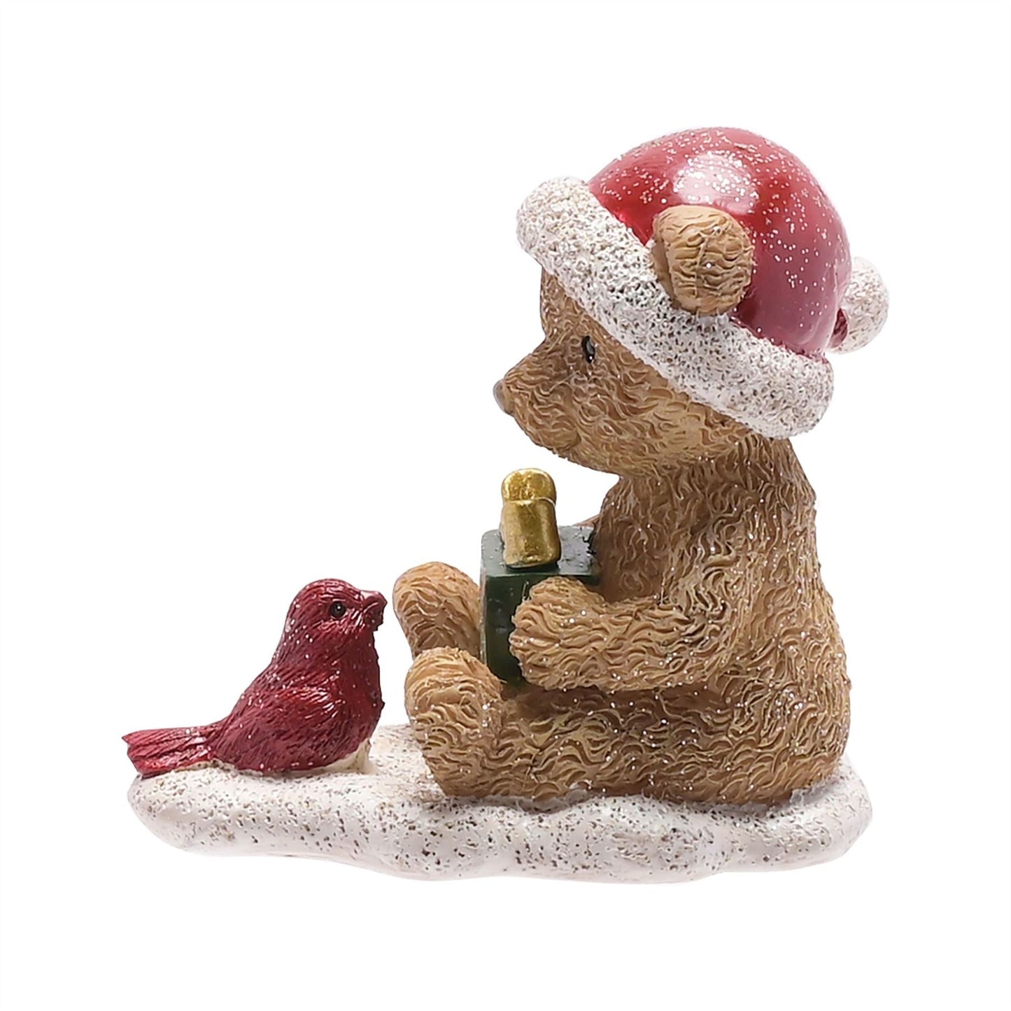 Teddy Bear with Gift Figurine