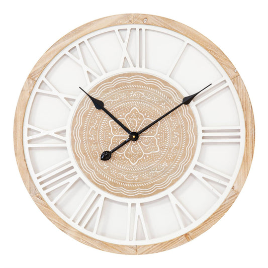 Hometime Round Wooden Wall Clock 60 cm