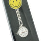 The Olivia Silver Metal Nurses Clip-On FOB Watch With Yellow Smiley Face TOC56