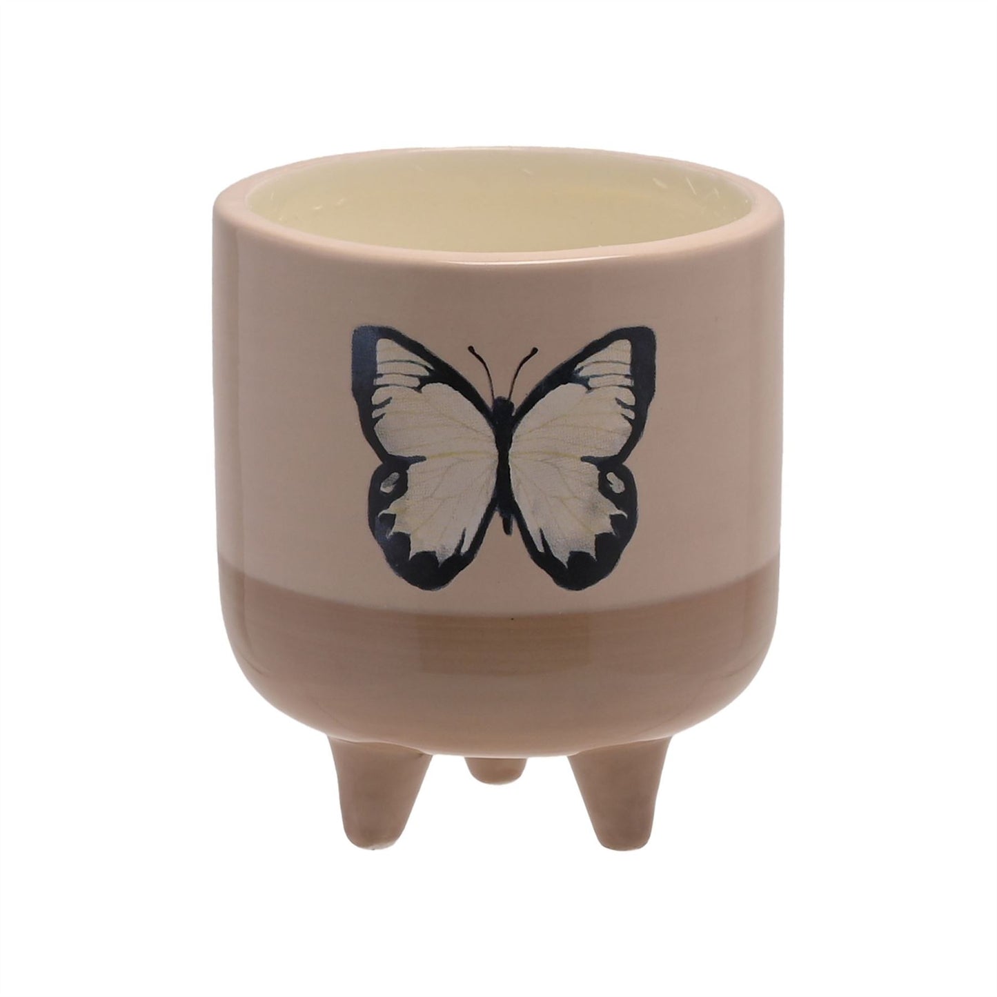 Country Living 200g Citronella Candle in Footed Ceramic Vessel - Butterfly