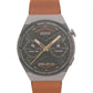 Sunpin SW-23  Mens Smart watch With Orange Rubber Strap & Brown Leather Strap