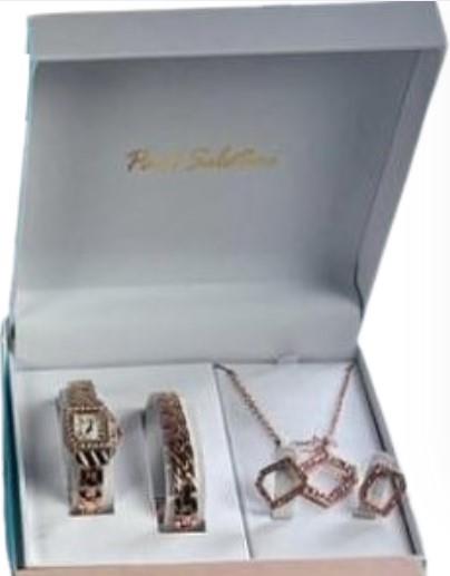 Paul Salatini Ladies Bling Barcelet Watch Gift Sets 8085 Available Multiple Colour