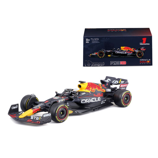 1:43 F1 Red Bull Racing Rb18 2022 With Helmet Verstappen - Diecast Model car Collectables