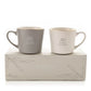 Amore Set of 2 Grey & White Mugs - 50th Anniversary (MINIMUM ORDER QUANTITY 2)