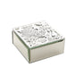 Sophia Mirrored Floral Pattern Square Trinket Box