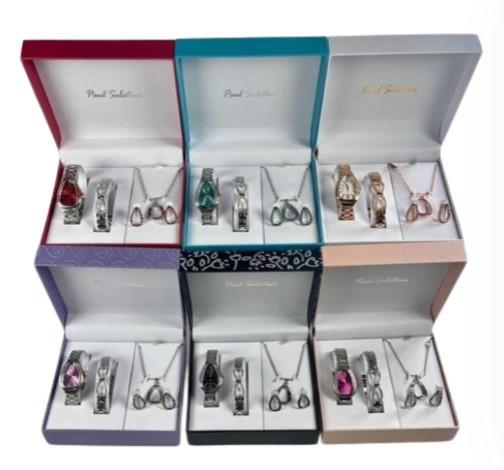 Paul Salatini Ladies Bling Barcelet Watch Gift Sets 2500 Available Multiple Colour