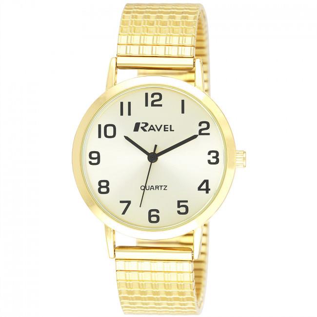 Ravel Mens Basic Classic Easy Read Expander Bracelet Watch R0201G Available Multiple Colour