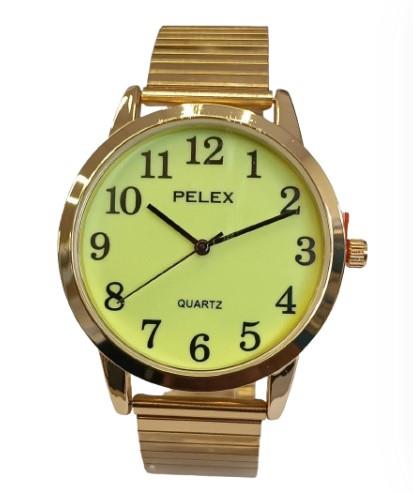 Pelex Mens Big number Bracelet Strap Quartz Watch Available Multiple Colour