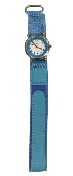 Olivia Children's Girls Analogue Quartz Time Teacher Watch with Blue Velcro Strap TOC151  - CLEARANCE NEEDS RE-BATTERY