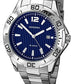 Sekonda Mens Dated Blue Face Stainless Steel Bracelet Watch 1170