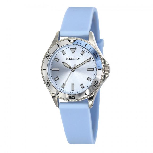 Henley Ladies Aluminium Top Ring Silicone Sports Watch H06188 Available Multiple Colour