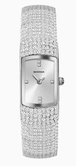 Sekonda Ladies Seksy Bling Silver Case & Alloy Bracelet with Silver Dial Watch 40464