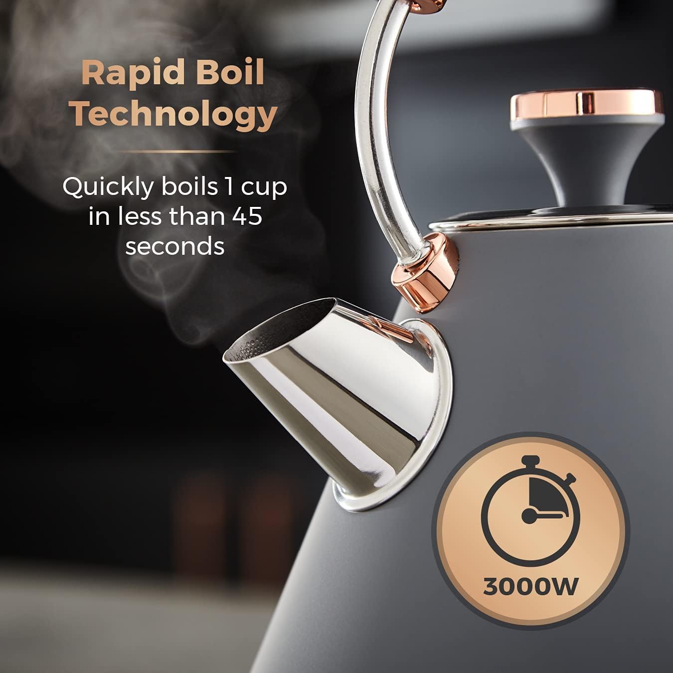 Tower kettle grey on sale and rose gold