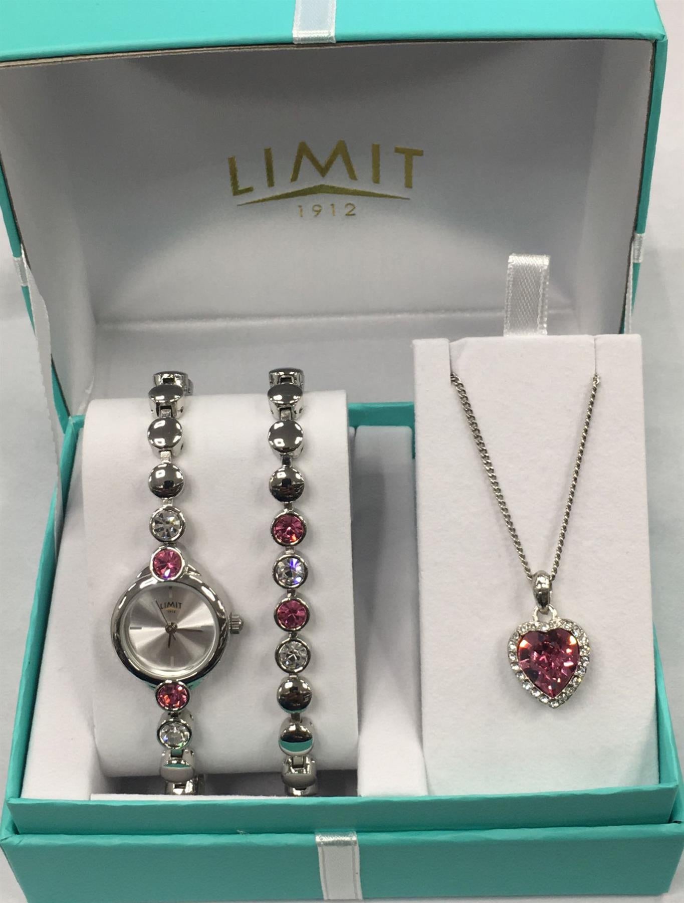 Limit Ladies Bling Fashion Bracelet Necklace and Watch Gift Set 6062G