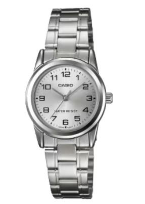 Casio Ladies Basic Analogue Stainless Steel Bracelet Easy Reader Dial Watch - LTP-V001D