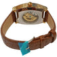 NY London Mens Automatic Dial Analogue Gold/Brown Leather Strap Watch