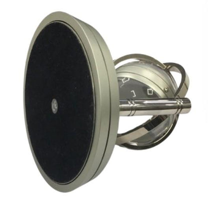 Miniature Clock Globe with Display Photo or Logo Silvertone Plated Solid Brass IMP422-AL - CLEARANCE NEEDS RE-BATTERY