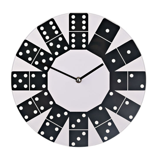 Hometime Round Wall Clock Domino Design
