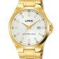 Lorus Mens Dated White Sunray Dial Gold Plated Bracelet Watch RH986KX9 BRAND NEW BUT NEEDS BATTERY