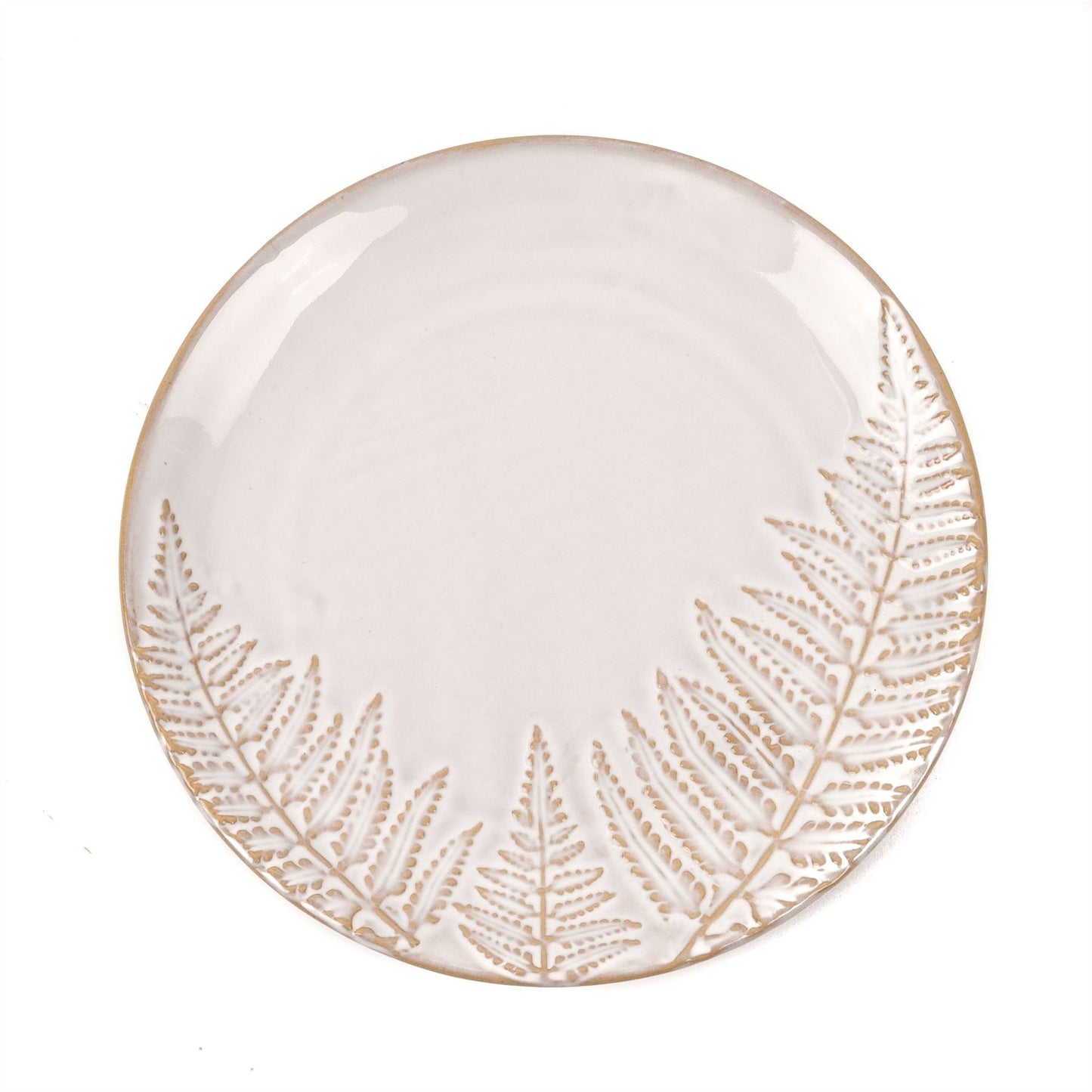 Hestia Set of 4 Debossed Fern Side Plates 17cm