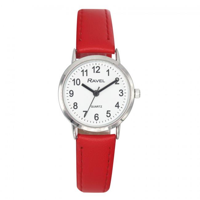 Ravel Ladies Basic Fox Leather Strap Watch R0129L Available Multiple Colour