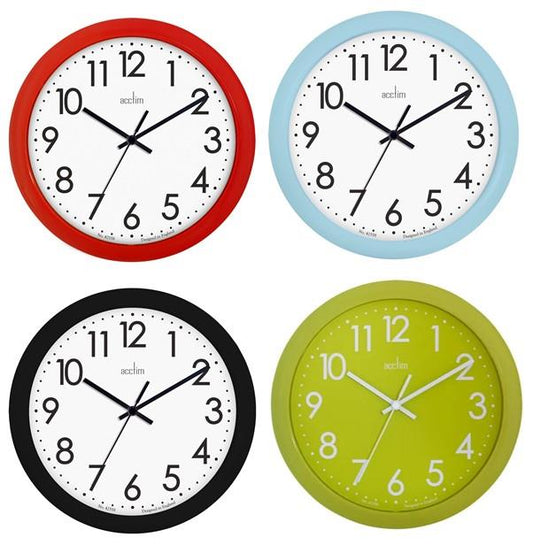 Acctim Abingdon Wall Clock 25.5cm Available Multiple Colour