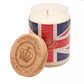 KING CHARLES III CANDLE WITH WOOD LID 650ML MADE IN UK - UNION JACK